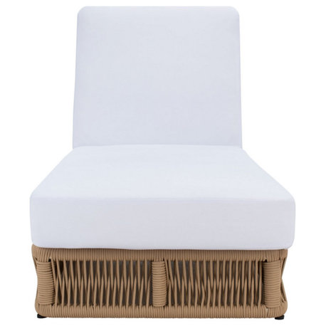 Safavieh Outdoor Gillian Sunlounger Tan / White