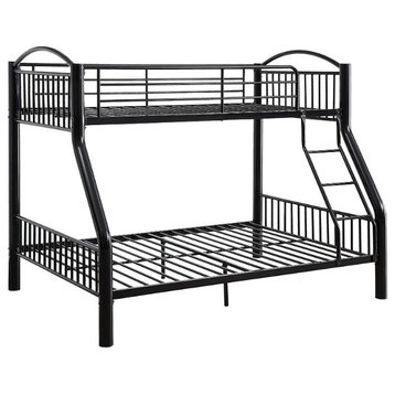 78" X 56" X 67" Twin Over Full Black Bunk Bed