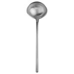 Mepra - Due Ladle, Ice - The Due collection by Mepra is flatware that exudes luxury as a lifestyle. Its cool, minimal, style is inspired by influential designers like Angelo Mangiarotti and exalted through generations of tradition, technique and superb materials. They're quite practical, too. The metal undergoes a titanium-based molecular embedding process that makes for dishwasher-safe utensils that won't corrode, oxidize or stain.