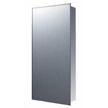 Bright Annealed Stainless Steel Framed Stainless Steel Medicine Cabinet 18"x30"