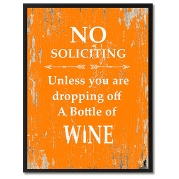 Dropping Off A Bottle Of  Wine Inspirational, Canvas, Picture Frame, 13"X17"