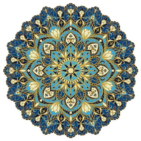 Cosmic Bliss Mandala Porcelain Swimming Pool Mosaic 30"x30"