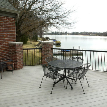 Custom Deck with Brick Columns