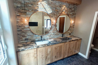 Example of a large 1960s bathroom design in Other
