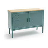 Буфет с 2 дверцами из металла и дуба AGAMA LA REDOUTE INTERIEURS