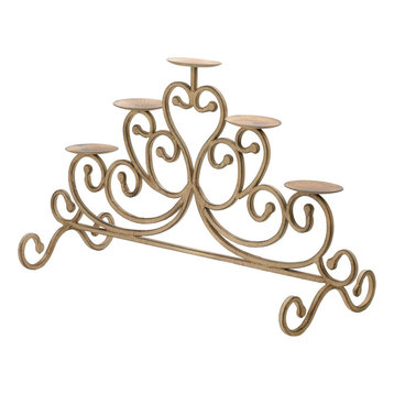 Antiqued Iron 5-Candle Stand