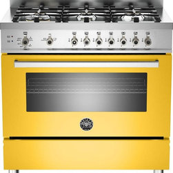 Bertazzoni PRO366GASGI Yellow 36" Pro-Style Gas Range - Gas Ranges And Electric Ranges