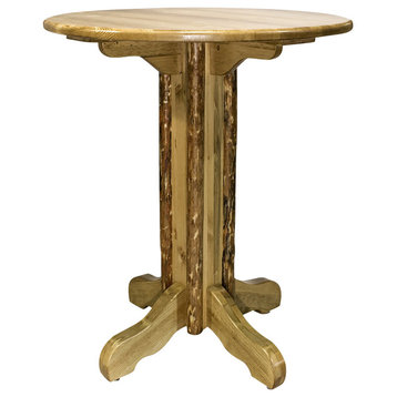 Montana Log Collection Wood Pub Table In Stain And Lacquer MWGCPTT