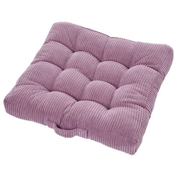 Corduroy Indoor Tufted Floor Pillow Single, Barrett Purple