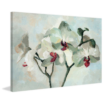 "Orchid Bloom" Painting Print on Wrapped Canvas, 30"x20"