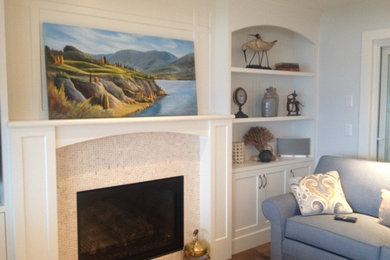 Example of a beach style home design design in Vancouver