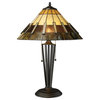 23" Porterdale Tiffany Glass Table Lamp, Tiffany Bronze