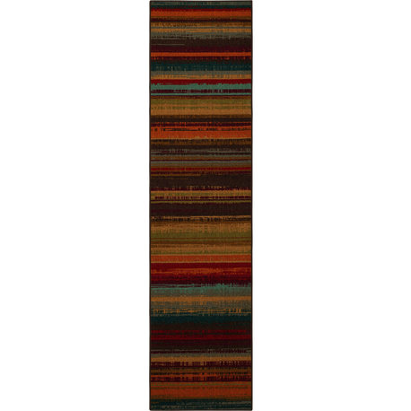 Avenue Stripe Multi Rug, 2'x8'