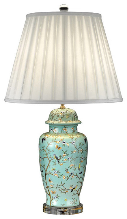 Birds on Tree Temple Jar Lamp - Asian - Table Lamps - by Akari Lanterns ...