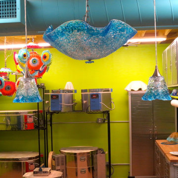 Blown Glass Lighting - Custom Commission New York City - Art Glass Lighting