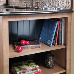 Book Case with Contrasting Back Panel - Kitchen Cabinetry
