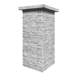 C135-DURANGO STACKED STONE VENEER COLUMN WRAP (CAPS SOLD SEPARATELY) - Wall Panels