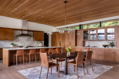 Minimalist dining room photo in Seattle