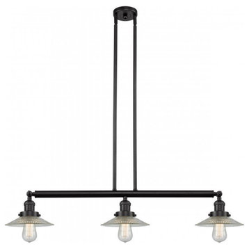 Innovations Halophane 3-Light Dimmable LED Island Light, Oiled Rubbed Bronze