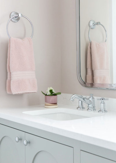 Transitional Bathroom by Brakefield Design Collective