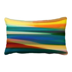 Abstract Art Fury Sunset Pillow - Decorative Pillows