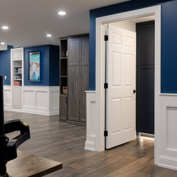 Basement – Open Concept Entertainment – Custom Built-In Cabinetry