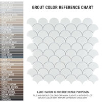 Expressions Scallop White Glass Floor and Wall Tile