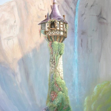 Tangled mural for a little princess:)