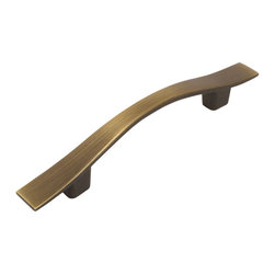 Cosmas - Cosmas 8902BAB Brushed Antique Brass Cabinet Pull, Set of 10 - Cabinet And Drawer Handle Pulls