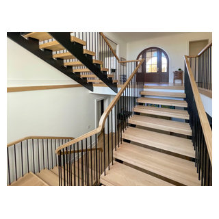 96_Dramatic cantilevered no-riser staircase, Bethesda, MD 20814 ...