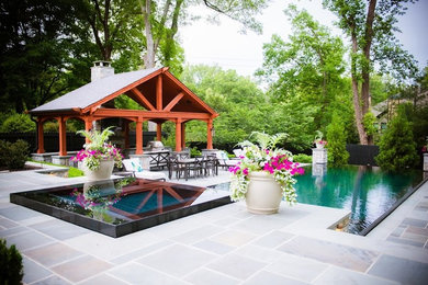 Large elegant backyard deck photo in Atlanta