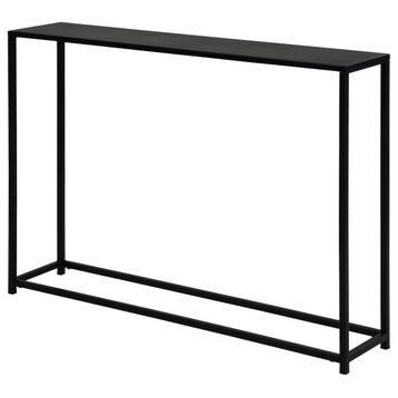 Pangea Home Miley 38" Rectangular Modern Metal Console Table in Black