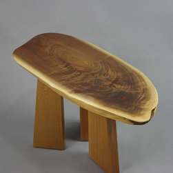 Walnut Live Edge Slab and Quartersawn White Oak Table - Side Tables And End Tables