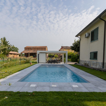 Villa SM | Realizzazione nuova piscina esterna con portico