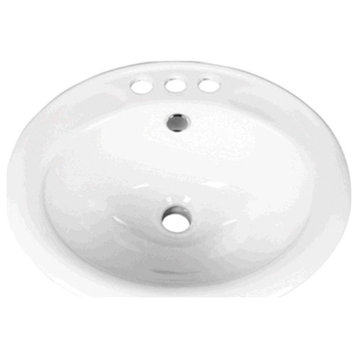 Fauceture LBR191789 Plaza Surface Mount Bathroom Basin, White
