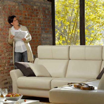 Hera Leather Sectional Sofa by ROM, Belgium