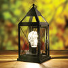 Circleware Lantern Metal Cage Lamp - Cordless Light with LED Bulb - 10