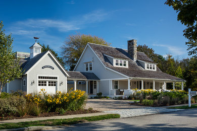 Inspiration for a coastal home design remodel in Providence
