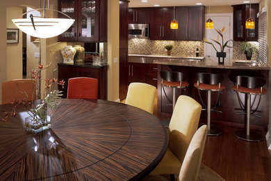 Inspiration for a modern dining room in Denver.