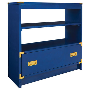 Wellington 36" Bookcase in Lapis Blue Engineered Wood