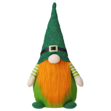 25.5'' Fabric St. Patrick's Gnome Standing Decor
