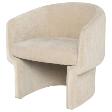 Clementine Almond Fabric Single Seat Sofa