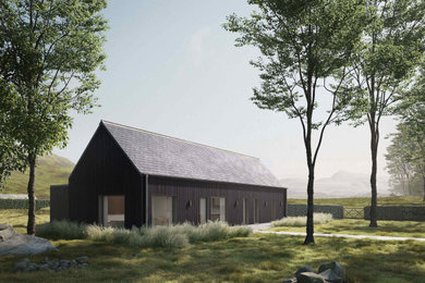 Inspiration for a scandinavian house exterior remodel in Other