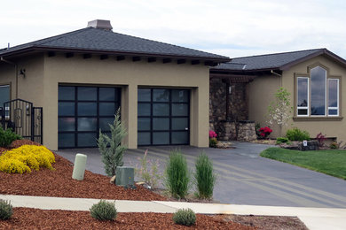 Garage - mid-sized contemporary attached one-car garage idea in Other
