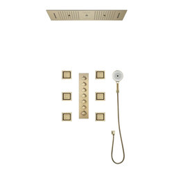 LED Mist Shower System With Hand Shower, Style G - Touch Panel Light - Showerheads And Body Sprays