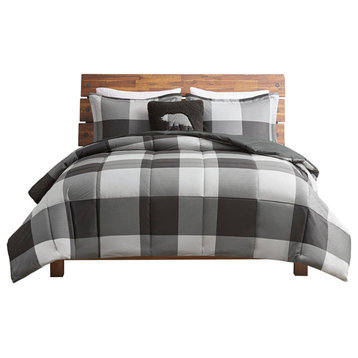 Woolrich Hudson Valley Cabin Down Alternative Comforter Set, Grey Buffalo Check