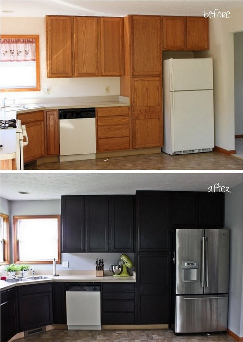 Gel Stain Kitchen Cabinet Makeover, How To Gel Stain Painted Cabinets