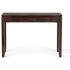 Cosmopolitan Solid Wood Home Office Desk, Medium Auburn Brown