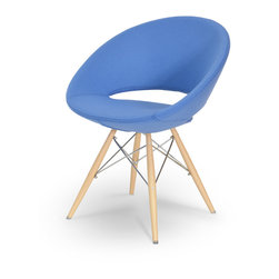 CRESCENT MW NATURAL- SKY BLUE CAMIRA WOOL - Dining Chairs