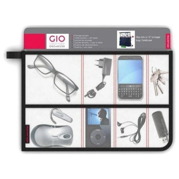 Atlantic GIO Large Gadget Insert Sleeve Organizer for Purse/Briefcase in Clear